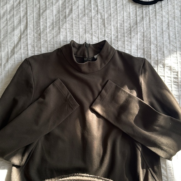 ZARA SIZE MEDIUM mock turtleneck dress green - Picture 5 of 8